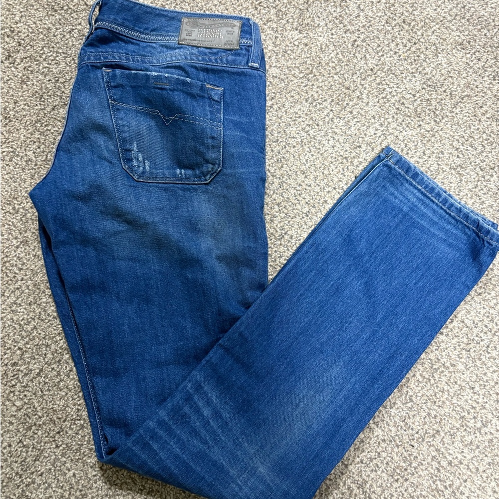 Diesel Women's Lowky Blue Straight Leg Jeans 28x32